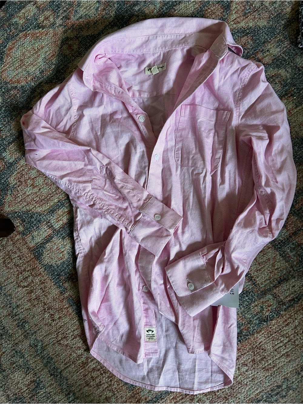 Appaman Pink Micro-Check Button Shirt